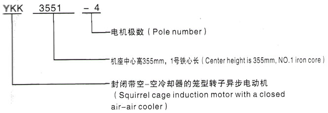 YKK系列(H355-1000)高压潍坊三相异步电机西安泰富西玛电机型号说明